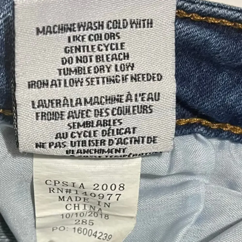 Hudson Girls Distressed Frayed Hem Skinny Jeans Size 16‎